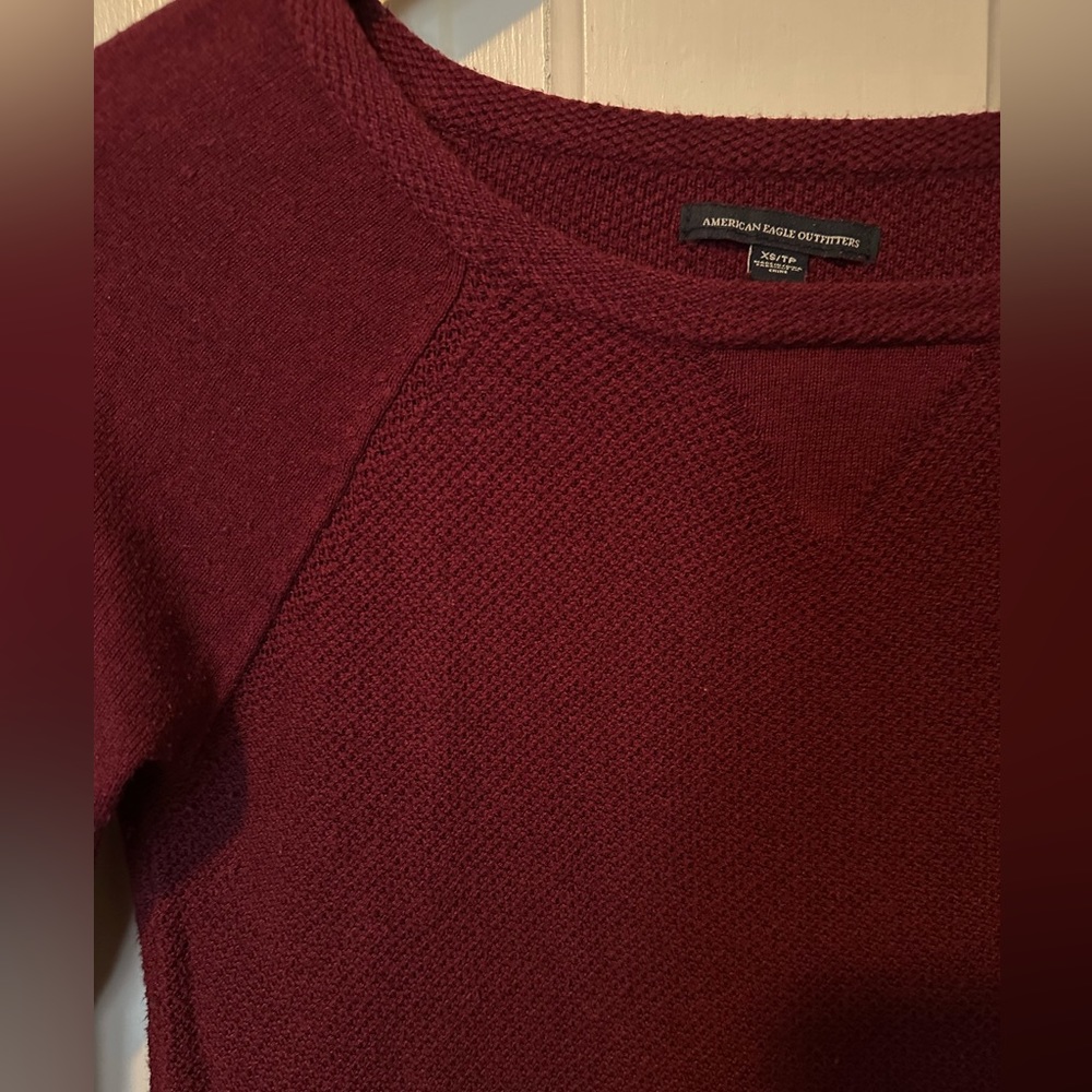American Eagle Outfitters Dark Cherry Red Sweater XS - Picture 9 of 12